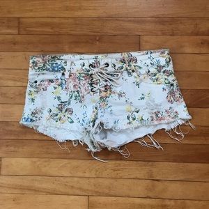 Floral printed shorts
